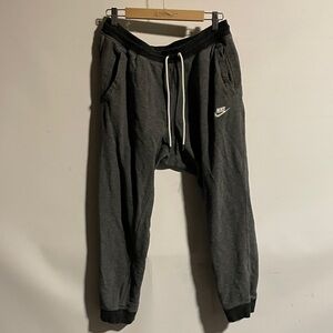 Nike tech fleece Charcoal Jogger sweatpants Pants with White Accents